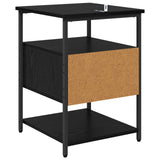 Armadio da Notte Rovere Nero 40 x 42 x 56 cm Legno truciolato