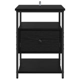 Armadio da Notte Rovere Nero 40 x 42 x 56 cm Legno truciolato