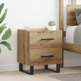 Armadio da Notte 2 pcs Rovere artigianale 40 x 35 x 47,5 cm