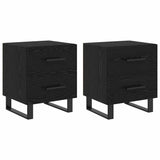 Armadio da Notte 2 pcs Rovere Nero 40 x 35 x 47,5 cm