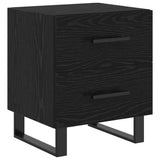 Armadio da Notte 2 pcs Rovere Nero 40 x 35 x 47,5 cm