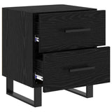 Armadio da Notte 2 pcs Rovere Nero 40 x 35 x 47,5 cm