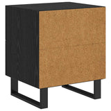 Armadio da Notte 2 pcs Rovere Nero 40 x 35 x 47,5 cm
