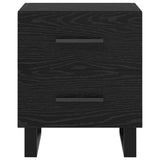 Armadio da Notte 2 pcs Rovere Nero 40 x 35 x 47,5 cm
