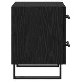 Armadio da Notte 2 pcs Rovere Nero 40 x 35 x 47,5 cm