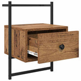 Armadio da Notte con cassetto Legno vecchio 35 x 30 x 51 cm