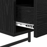 Armadio da Notte Rovere Nero 35 x 30 x 51 cm Legno truciolato