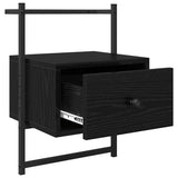 Armadio da Notte Rovere Nero 35 x 30 x 51 cm Legno truciolato