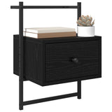 Armadio da Notte Rovere Nero 35 x 30 x 51 cm Legno truciolato