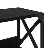Supporto per Stampante Rovere Nero 44 x 26 x 31.5 cm