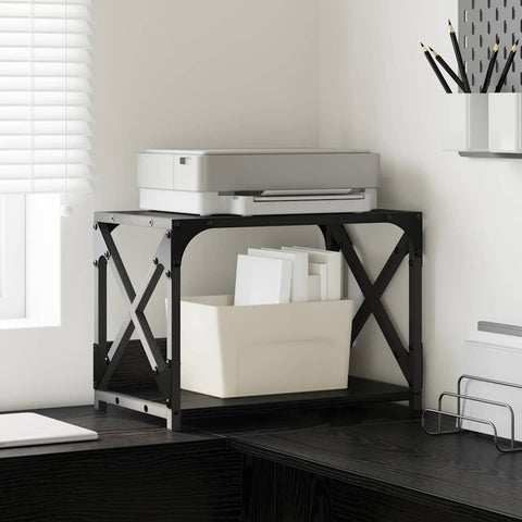 Supporto per Stampante Rovere Nero 44 x 26 x 31.5 cm