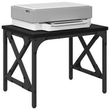 Supporto per Stampante Regolabile Rovere Nero 40 x 30 x 31 cm