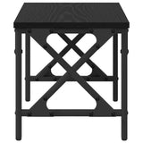 Supporto per Stampante Regolabile Rovere Nero 40 x 30 x 31 cm