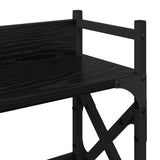 Supporto per Stampante Rovere Nero 40 x 20 x 40 cm