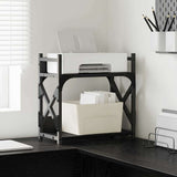 Supporto per Stampante Rovere Nero 40 x 20 x 40 cm