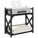 Supporto per Stampante Rovere Nero 40 x 20 x 40 cm