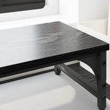 Supporto per Monitor Rovere Nero 85 x 23 x 15,5 cm