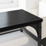 Supporto per Monitor Rovere Nero 105 x 23 x 15,5 cm