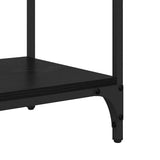 Tavolo consolle Rovere Nero 75 x 34,5 x 75 cm Legno truciolato