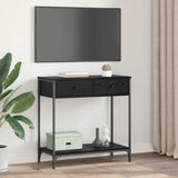 Tavolo consolle Rovere Nero 75 x 34,5 x 75 cm Legno truciolato