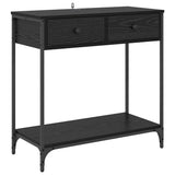 Tavolo consolle Rovere Nero 75 x 34,5 x 75 cm Legno truciolato