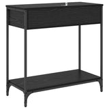 Tavolo consolle Rovere Nero 75 x 34,5 x 75 cm Legno truciolato