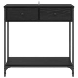 Tavolo consolle Rovere Nero 75 x 34,5 x 75 cm Legno truciolato
