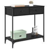 Tavolo consolle Rovere Nero 75 x 34,5 x 75 cm Legno truciolato