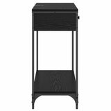 Tavolo consolle Rovere Nero 75 x 34,5 x 75 cm Legno truciolato