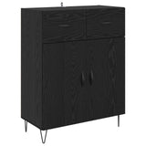 Credenza Rovere Nero 69,5 x 34 x 90 cm Legno truciolato