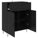 Credenza Rovere Nero 69,5 x 34 x 90 cm Legno truciolato