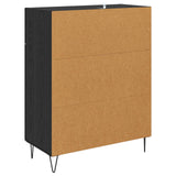 Credenza Rovere Nero 69,5 x 34 x 90 cm Legno truciolato