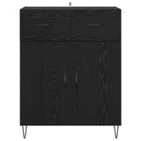 Credenza Rovere Nero 69,5 x 34 x 90 cm Legno truciolato