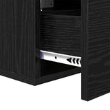 Armadio da Notte Rovere nero 35 x 35 x 20 cm Legno truciolato