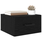 Armadio da Notte Rovere nero 35 x 35 x 20 cm Legno truciolato