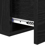 Armadio da Notte Rovere nero 35 x 35 x 20 cm Legno truciolato