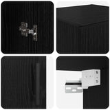 Pensile Rovere Nero 34,5 x 34 x 90 cm Legno truciolato