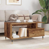 Tavolino da salotto con cassetto Legno vecchio 90 x 49 x 45 cm