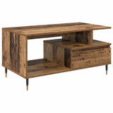 Tavolino da salotto con cassetto Legno vecchio 90 x 49 x 45 cm