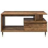 Tavolino da salotto con cassetto Legno vecchio 90 x 49 x 45 cm