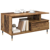 Tavolino da salotto con cassetto Legno vecchio 90 x 49 x 45 cm