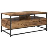Tavolino da salotto con cassetto Legno vecchio 100 x 51 x 45 cm