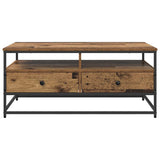 Tavolino da salotto con cassetto Legno vecchio 100 x 51 x 45 cm