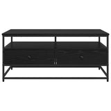 Tavolino da salotto con cassetto Rovere Nero 100 x 51 x 45 cm