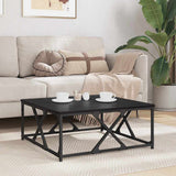 Tavolino da salotto Rovere Nero 70 x 70 x 30 cm