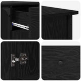 Scrivania Rovere Nero 141 x 141 x 75 cm Legno truciolato