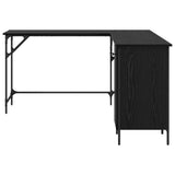 Scrivania Rovere Nero 141 x 141 x 75 cm Legno truciolato