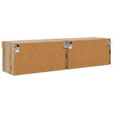 Set mobile TV con LED 2 pcs Rovere artigianale 60 x 30 x 30 cm