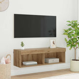 Mobile TV da parete 100 x 30 x 30 cm Rovere artigianale