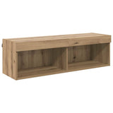 Mobile TV da parete 100 x 30 x 30 cm Rovere artigianale